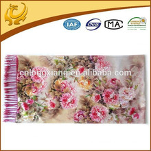 China Style Woven Two Layers OEM Custom Design Classic 100% Silk Pashmina Wholesale